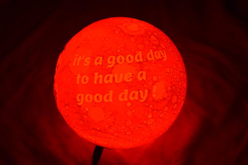 Color Moon lamp 15cm size with Quote text - Image 3
