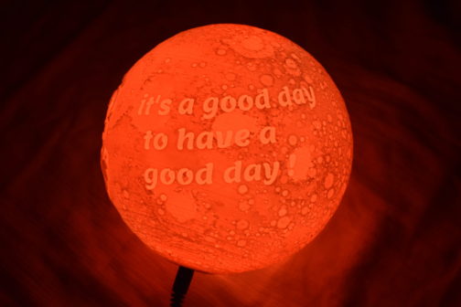 Color Moon lamp 15cm size with Quote text - Image 4