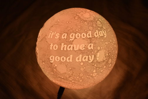 Color Moon lamp 15cm size with Quote text - Image 6