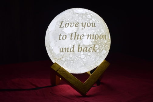 11 cm moon with quote text
