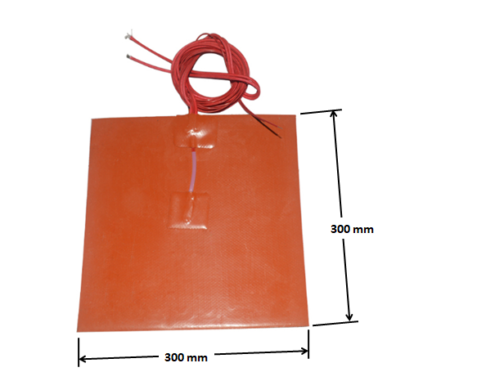 24V 350W 300 x 300 mm Silicone heating pad - Image 5